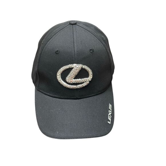 Lexus 3D Swarovski Crystals Logo Hat Black Adjustable - Picture 1 of 6